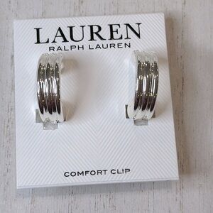 Lauren Ralph Lauren Silver Hoop Earrings
